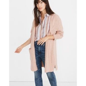 Madewell Coral Pink Kent Cardigan Sweater